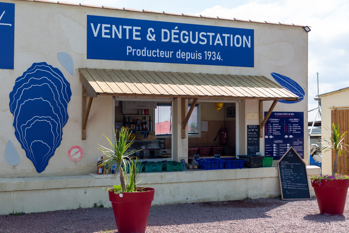 Cabane de dégustation de Fruits de Mer à Fouras - Maison Margat